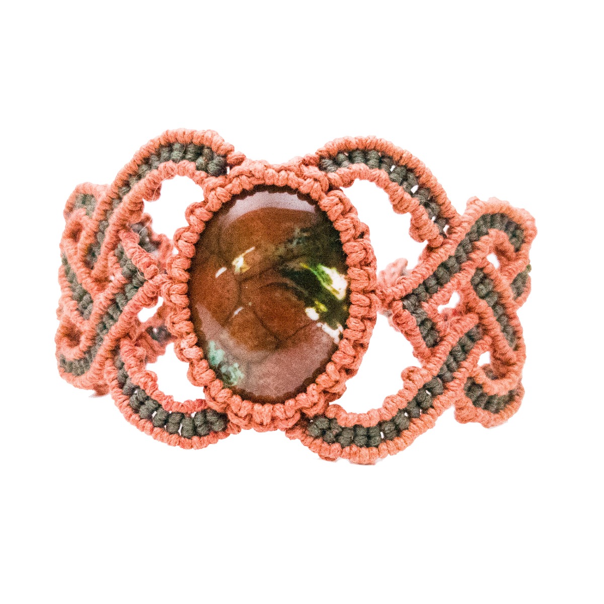 Beautiful  bracelet with jasper "Dragon's Eye"