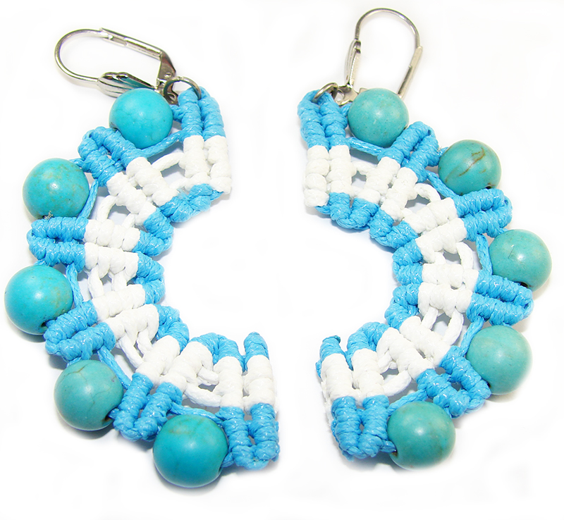 Earrings "Blue half Moon"