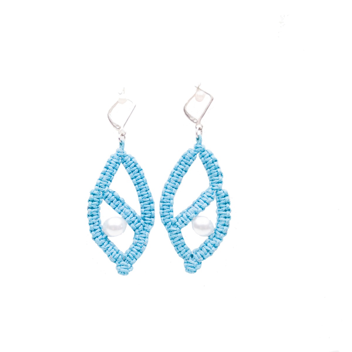 Earrings "Blue leaves"