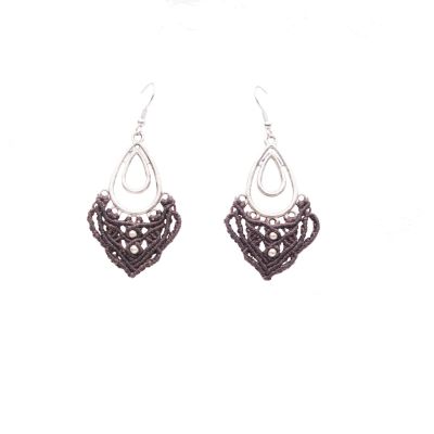 Dark Chocolate earrings "Black Swan"