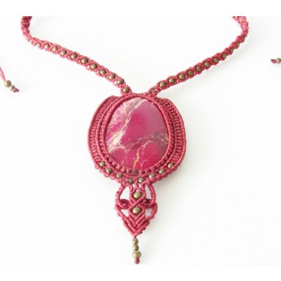 Stylish pendant with Regalite cabochon "Charm"