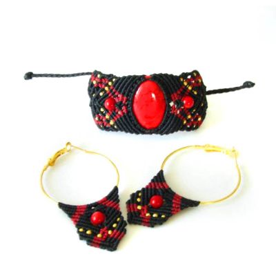 Black & Red set "Coral Passion"