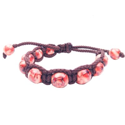 Shamballa  bracelet with wooden beads "Spirit" 