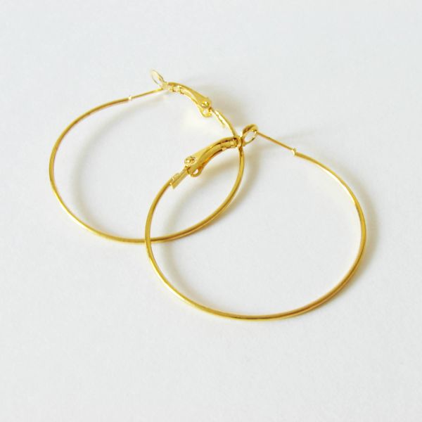 Gold Plated Earring Ring - color is Gold