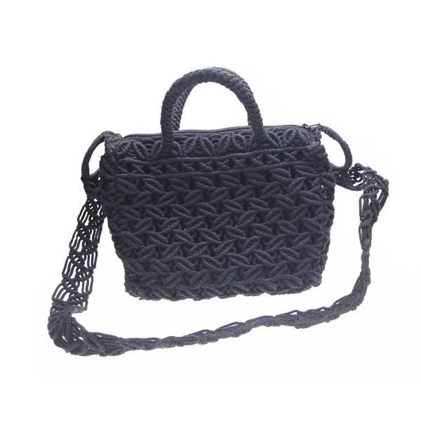 Black macrame bag 