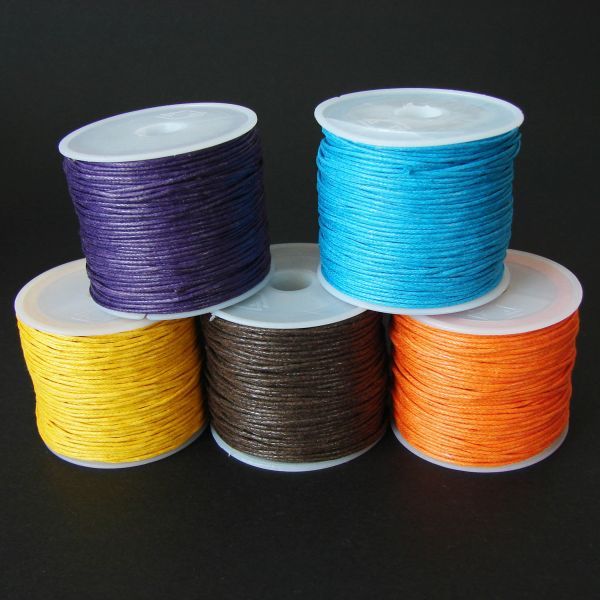 Mix Cotton Cord 5 rolls 1mm (25m/roll) - color is Mix