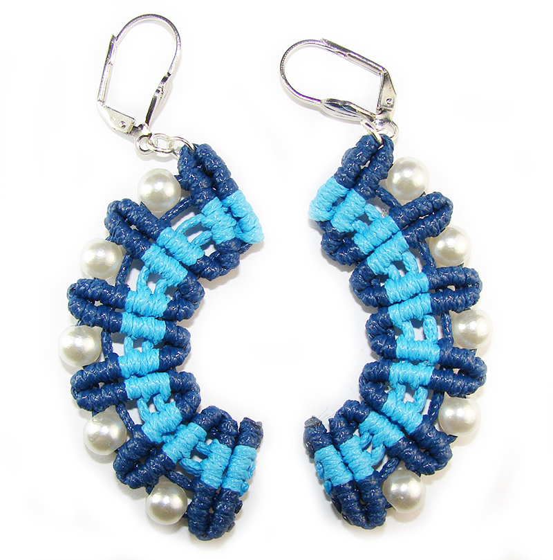 Earrings "Dark Night half Moon"