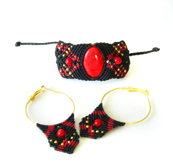 Black & Red set "Coral Passion"