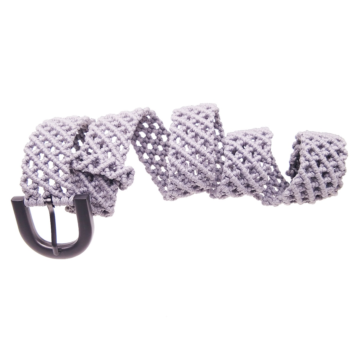 Grey Elegant macrame belt "Armani style" for men